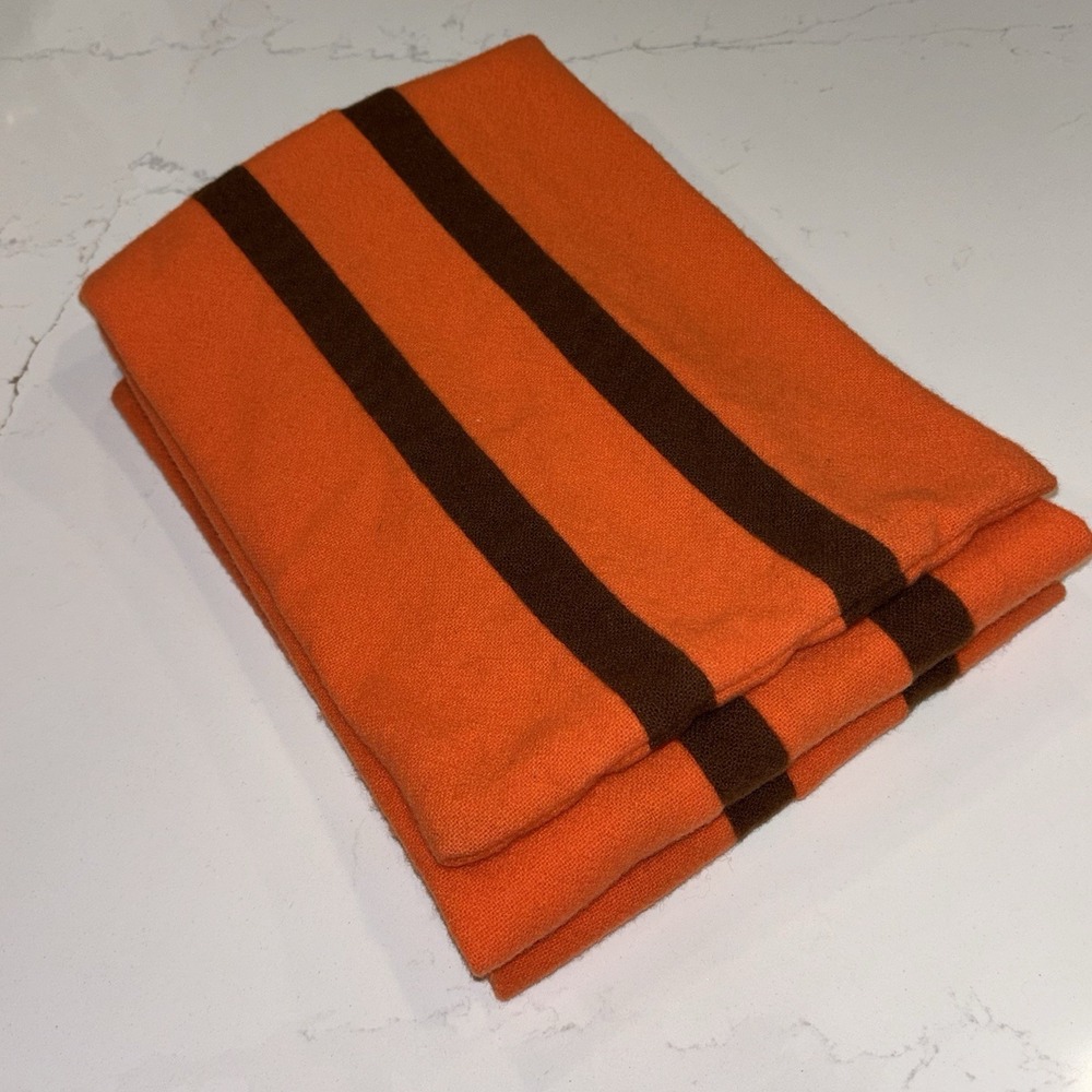 Vintage Bergdorf Goodman Wool Scarf Made in England Striped Schoolboy Muffler